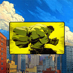 Raging Green Giant Playmat | Bold Comic Smash Art