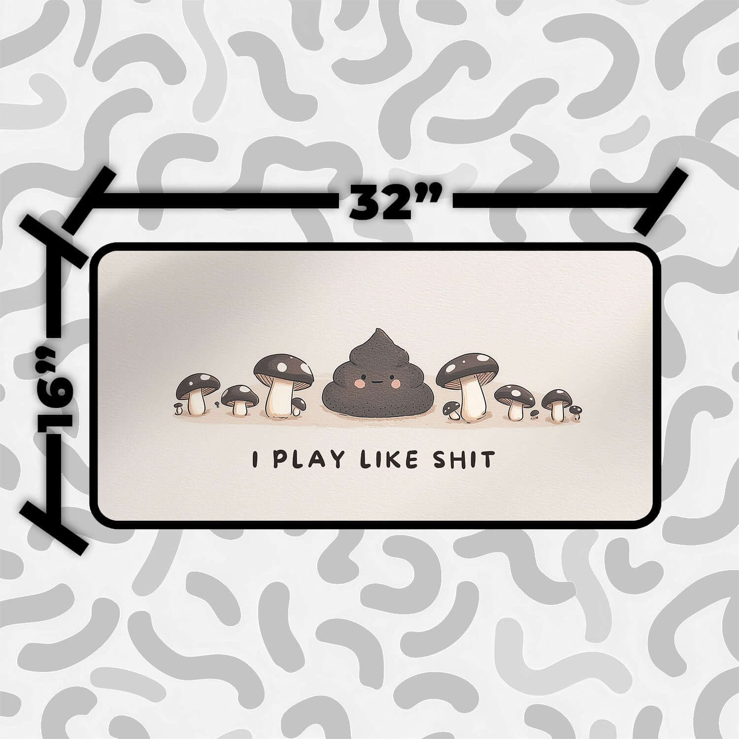 I Play Like Shit Funny Playmat | Magic the Gathering Playmat | Gag Gift for Card Players with Zones Option | 24x14 | 22x12 | 32x16 Sizes