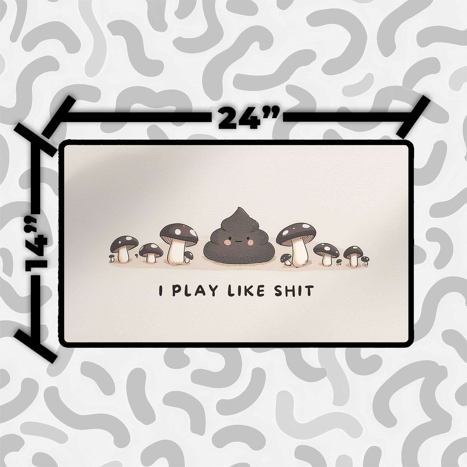 I Play Like Shit Funny Playmat | Magic the Gathering Playmat | Gag Gift for Card Players with Zones Option | 24x14 | 22x12 | 32x16 Sizes