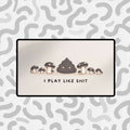 I Play Like Shit Funny Playmat | Magic the Gathering Playmat | Gag Gift for Card Players with Zones Option | 24x14 | 22x12 | 32x16 Sizes