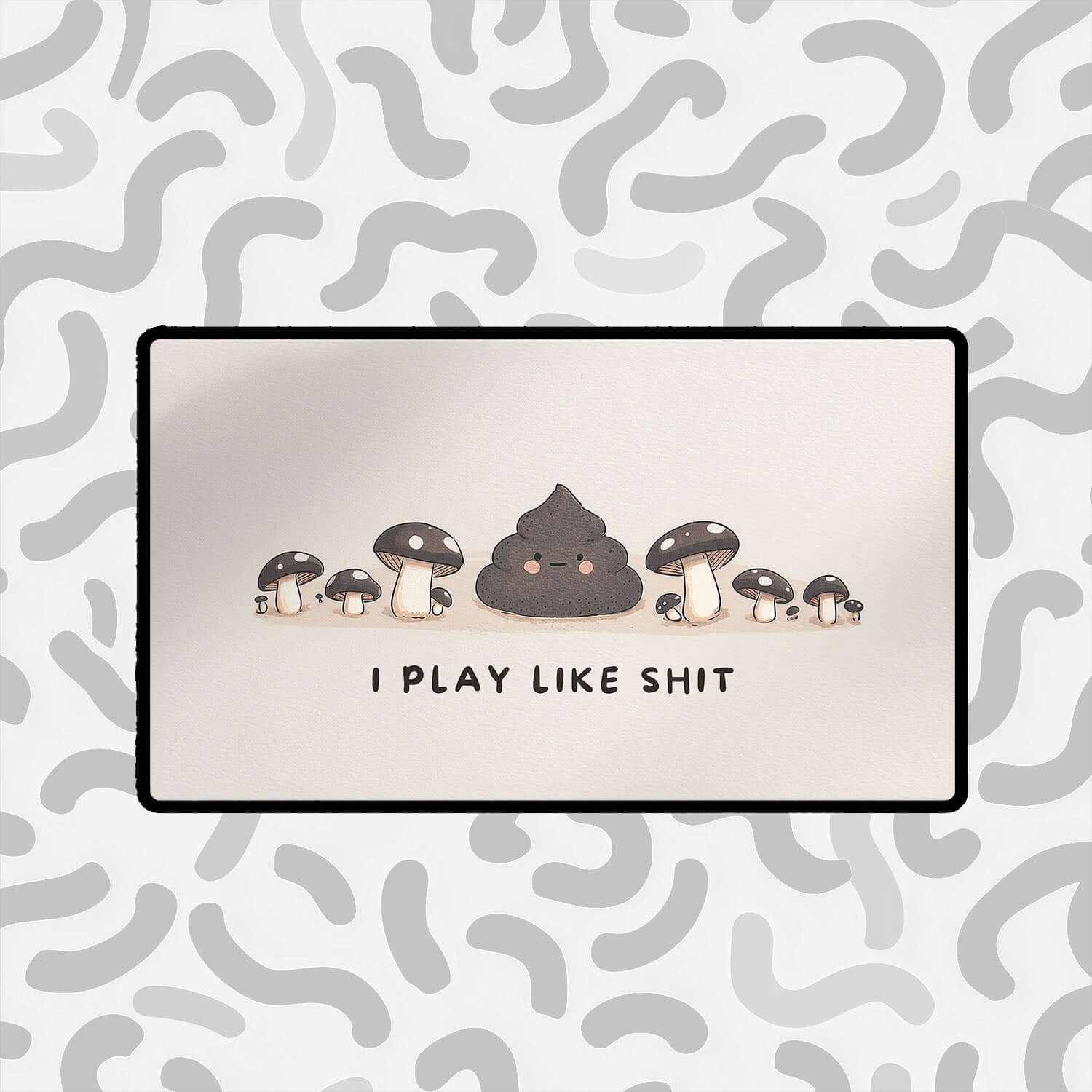 I Play Like Shit Funny Playmat | Magic the Gathering Playmat | Gag Gift for Card Players with Zones Option | 24x14 | 22x12 | 32x16 Sizes
