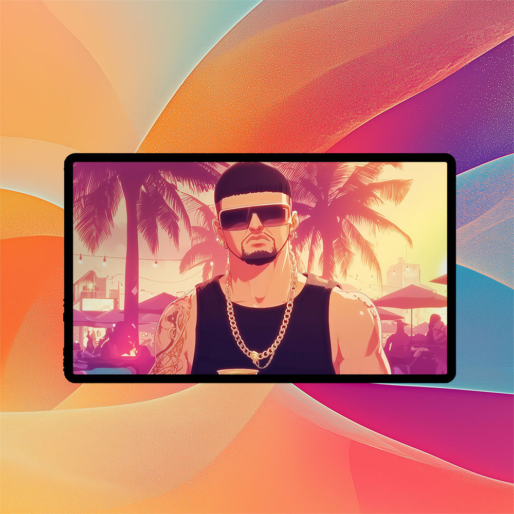 Ibiza Final Boss Playmat | TCG Playmat | Meme Raver with Bowl No Zones Option | 24x14 | 32x16