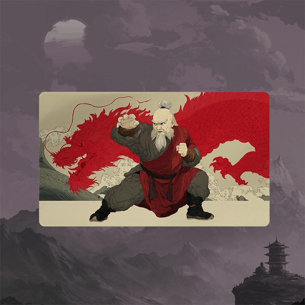 Iroh Dragon of the West Playmat (Borderless) | Ukiyo-e Playmat | Magic the Gathering Playmat