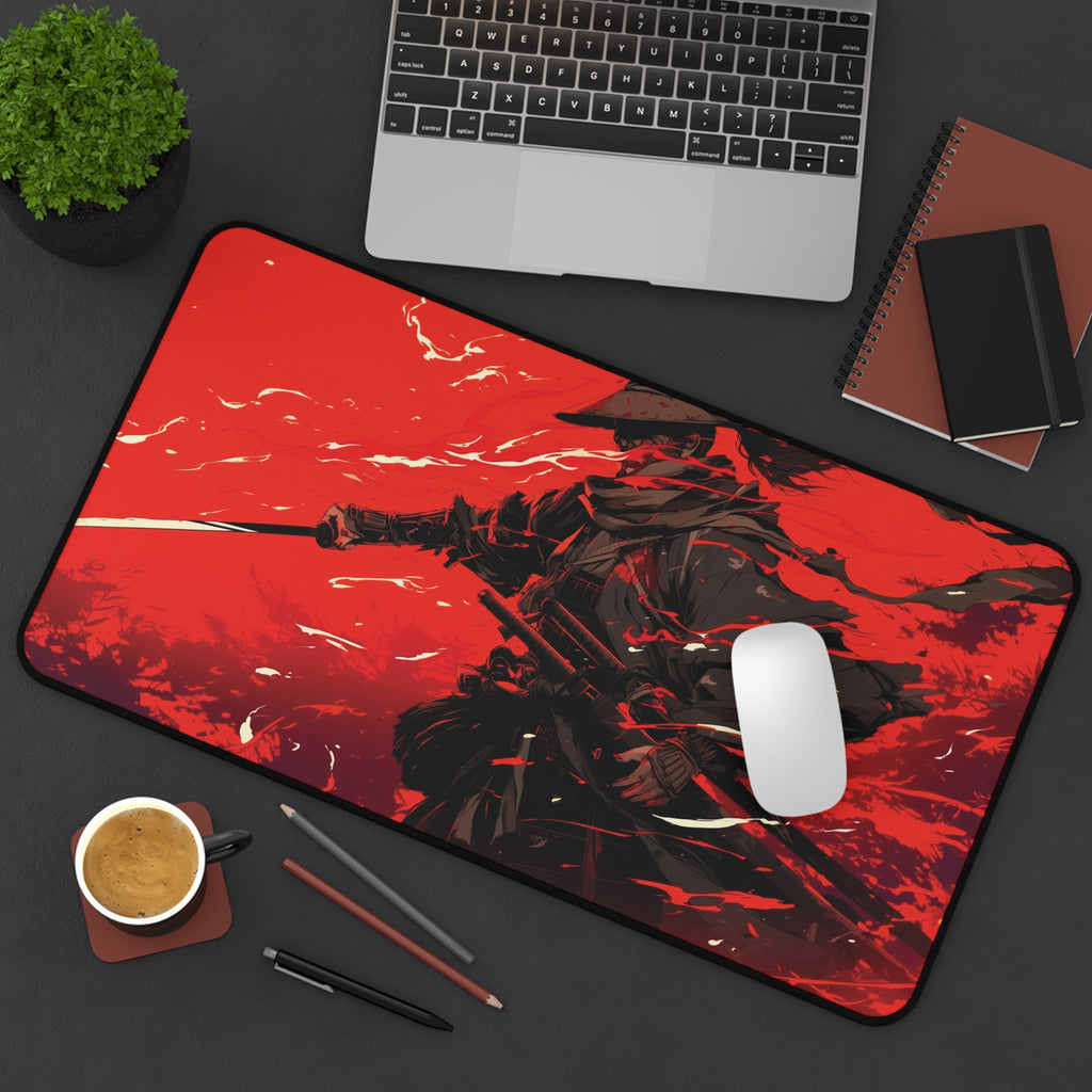 Jin Sakai Playmat | Magic the Gathering Playmat | Ghost of Tsushima Samurai With Zones Option | 24x14 | 32x16 Sizes