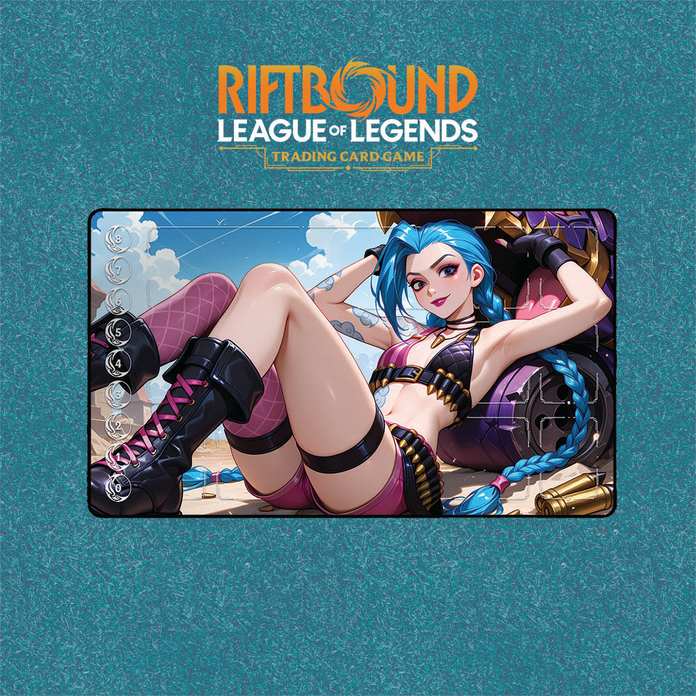 Chilling Playmat | Riftbound League of Legends Playmat With Zones Option | 24x14 | 32x16 Sizes