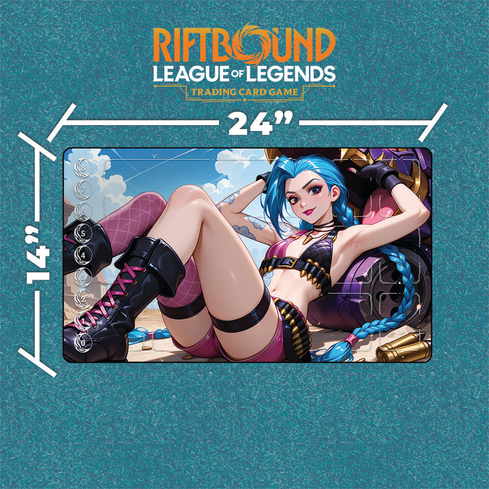 Chilling Playmat | Riftbound League of Legends Playmat With Zones Option | 24x14 | 32x16 Sizes