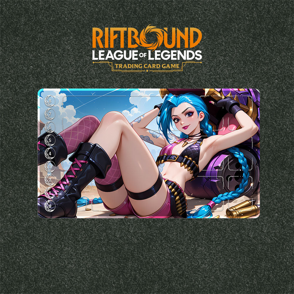 Jinx Chilling Playmat (Borderless) | Riftbound League of Legends Playmat