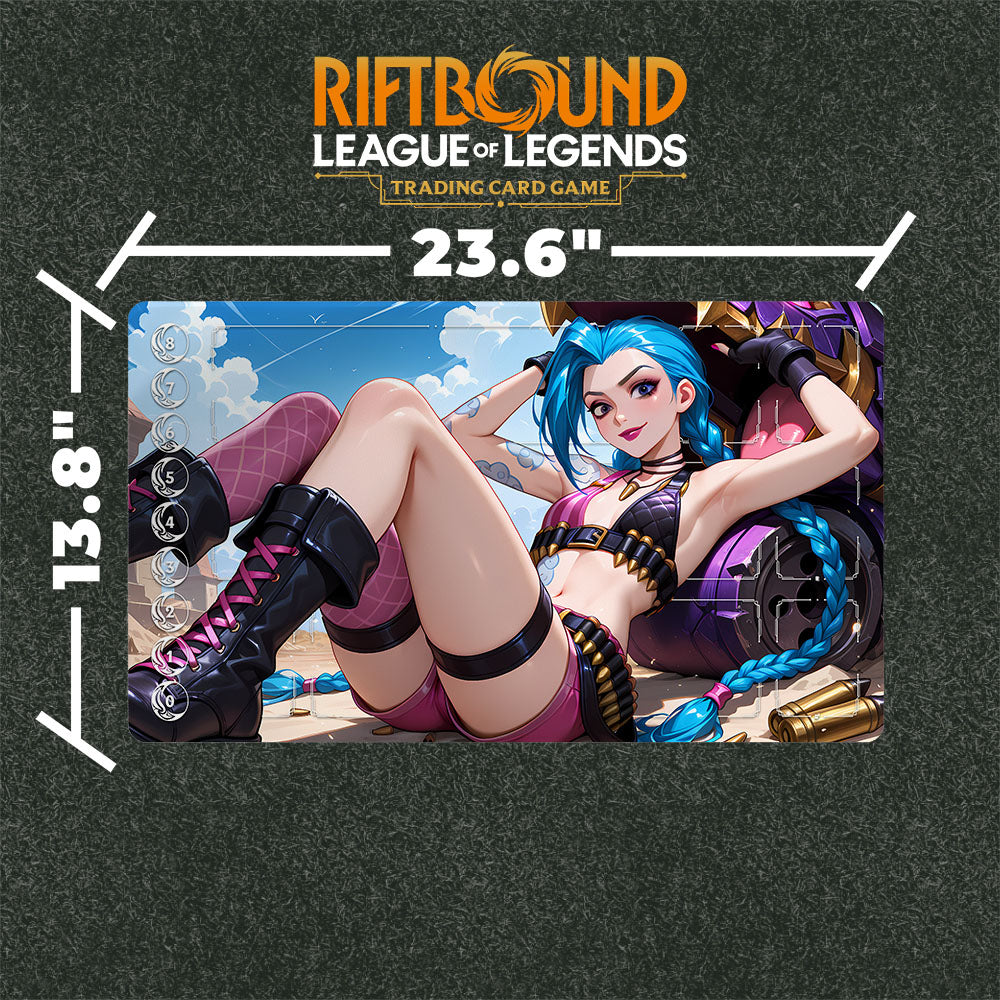 Jinx Chilling Playmat (Borderless) | Riftbound League of Legends Playmat