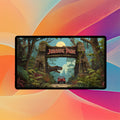 Jurassic Park Playmat | TCG Playmat | Dinosaur Theme Park Playmat Zones Option | 24x14 | 32x16