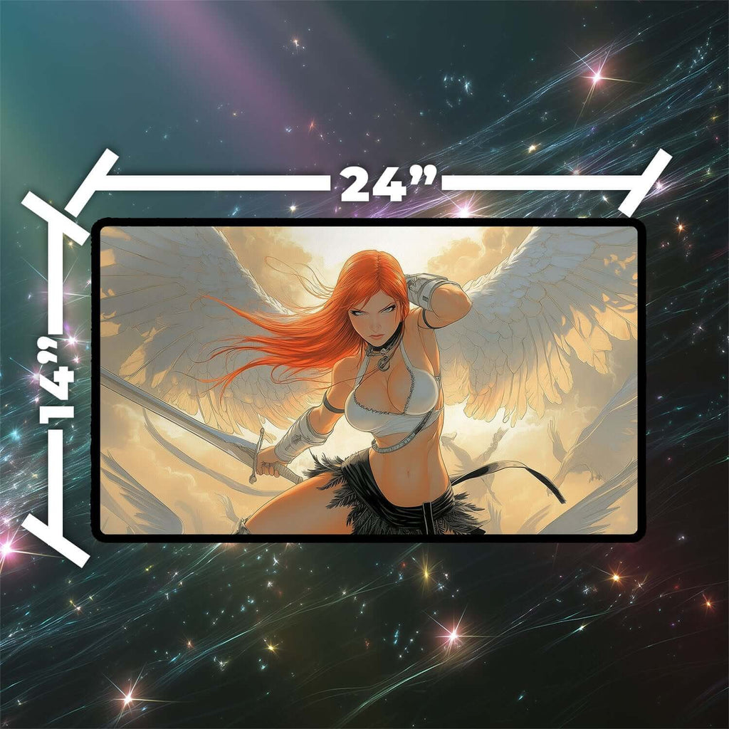 Kaalia of the Vast Playmat | Magic the Gathering Playmat | Redhead Angel Playmat with Zones Option | 24x14 | 22x12 | 32x16 Sizes