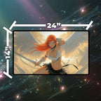Kaalia of the Vast Playmat | Magic the Gathering Playmat | Redhead Angel Playmat with Zones Option | 24x14 | 22x12 | 32x16 Sizes