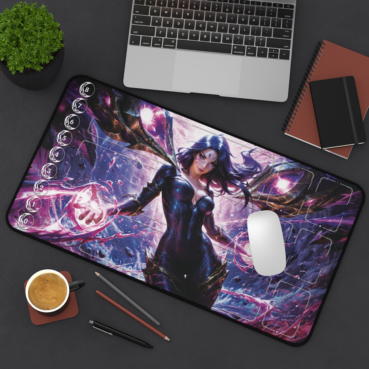 Kai’Sa Riftbound Playmat | League of Legends TCG Playmat | Void Marksman Anime Art With Zones Option | 24x14 Size