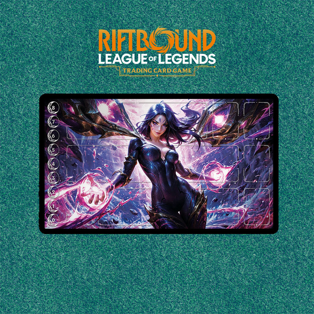 Kai’Sa Riftbound Playmat | League of Legends TCG Playmat | Void Marksman Anime Art With Zones Option | 24x14 Size