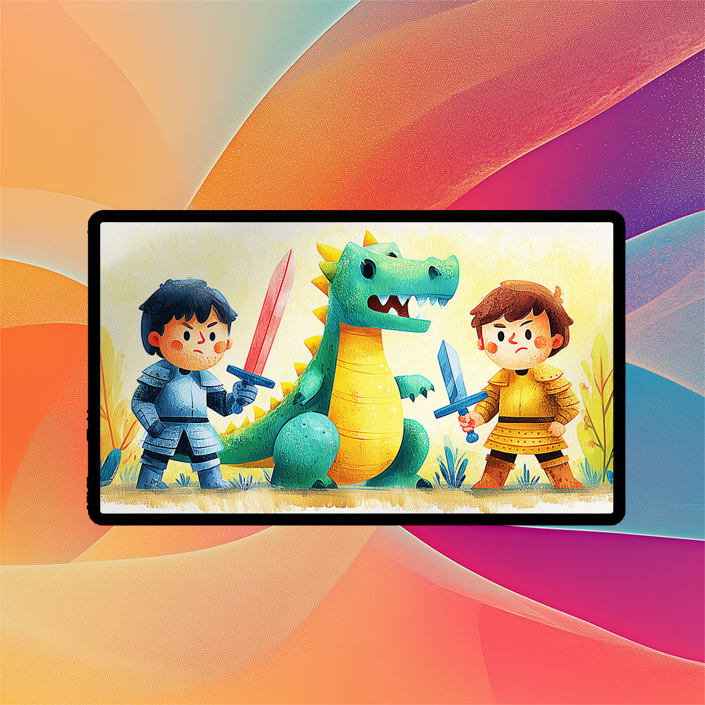 Storybook Dragon Playmat | Premium TCG Playmat No Zones Option | 24x14 | 32x16