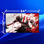 Rage Warrior Stance Playmat | Paint Splatter Mat