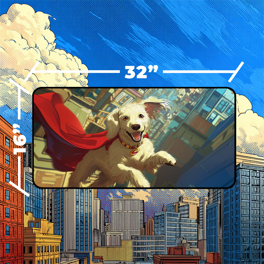 Flying Superdog Playmat | City Skyline Mat