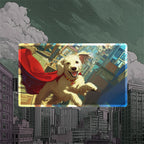 Flying Superdog Playmat (Borderless) | City Skyline Mat