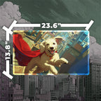 Flying Superdog Playmat (Borderless) | City Skyline Mat