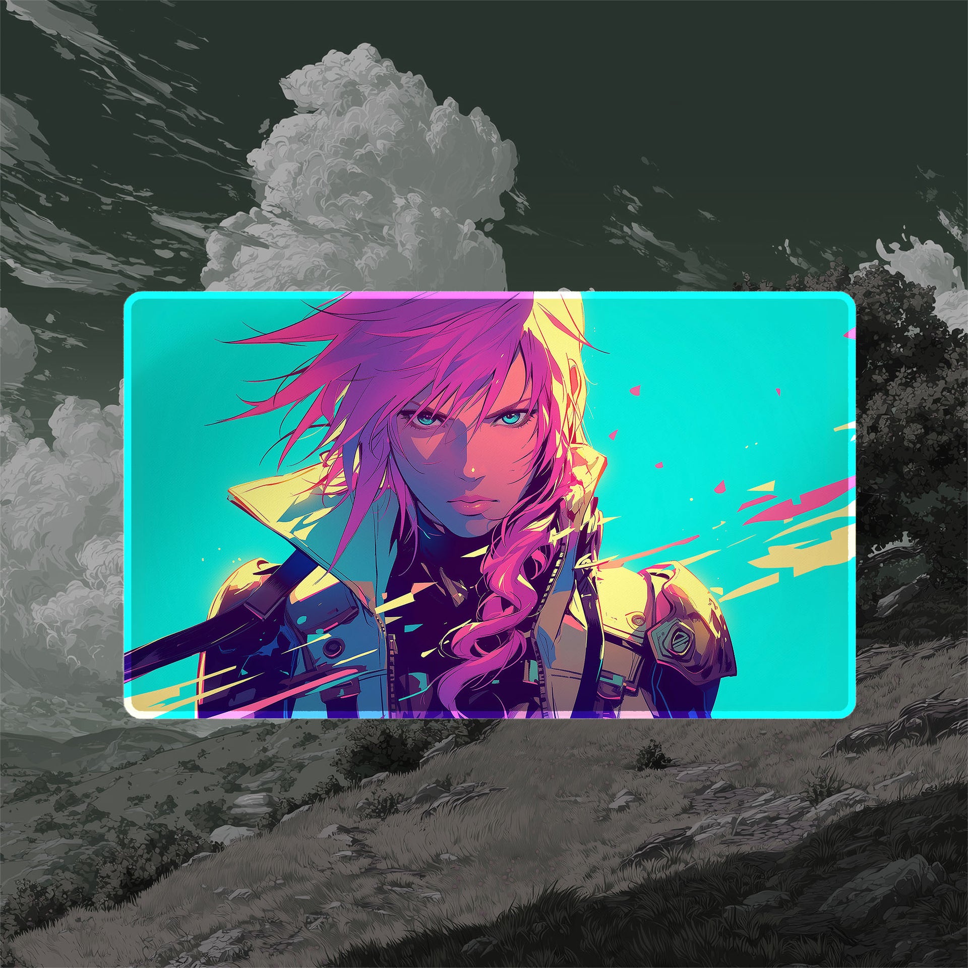 Final Fantasy Playmat Lightning, Army of One Playmat – TCGPLaiMATS