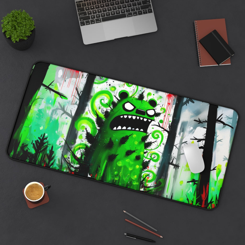 Lumra Bellow of the Woods Playmat | TCG Playmat | Cute Doodle Style Elemental Bear Artwork No Zones Option | 24x14 | 32x16 Sizes