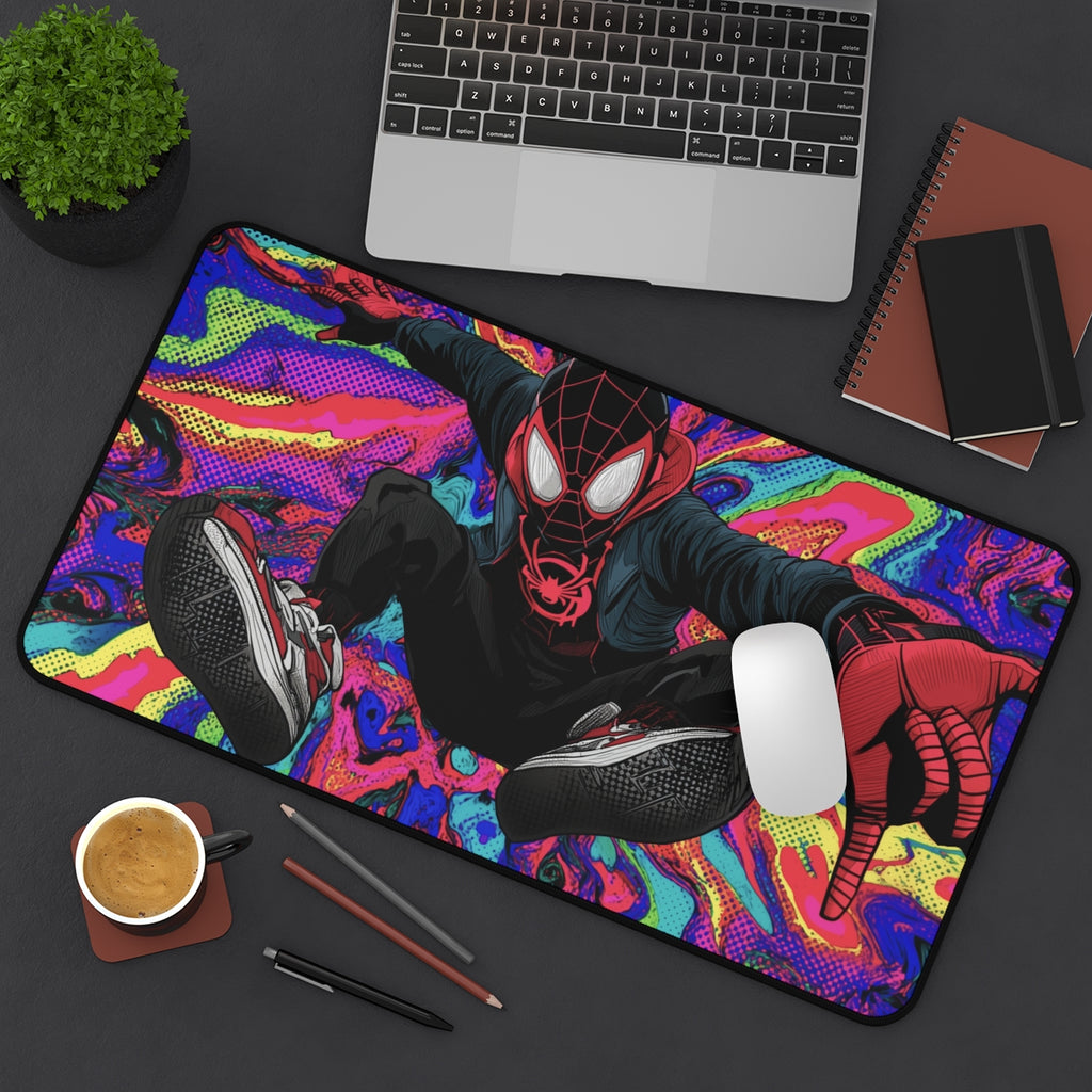 Miles Morales Playmat | Magic the Gathering Playmat | Psychedelic Spider-Verse with Zones Option | 24x14