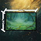 Misty Jungle Dragon Playmat | Rainforest Fantasy Land Mat