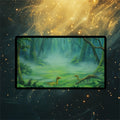 Misty Rainforest Playmat | Magic the Gathering Playmat | Dragon Fetch Land MTG Playmat with Zones Option | 24x14 | 32x16