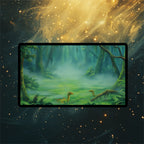 Misty Jungle Dragon Playmat | Rainforest Fantasy Land Mat