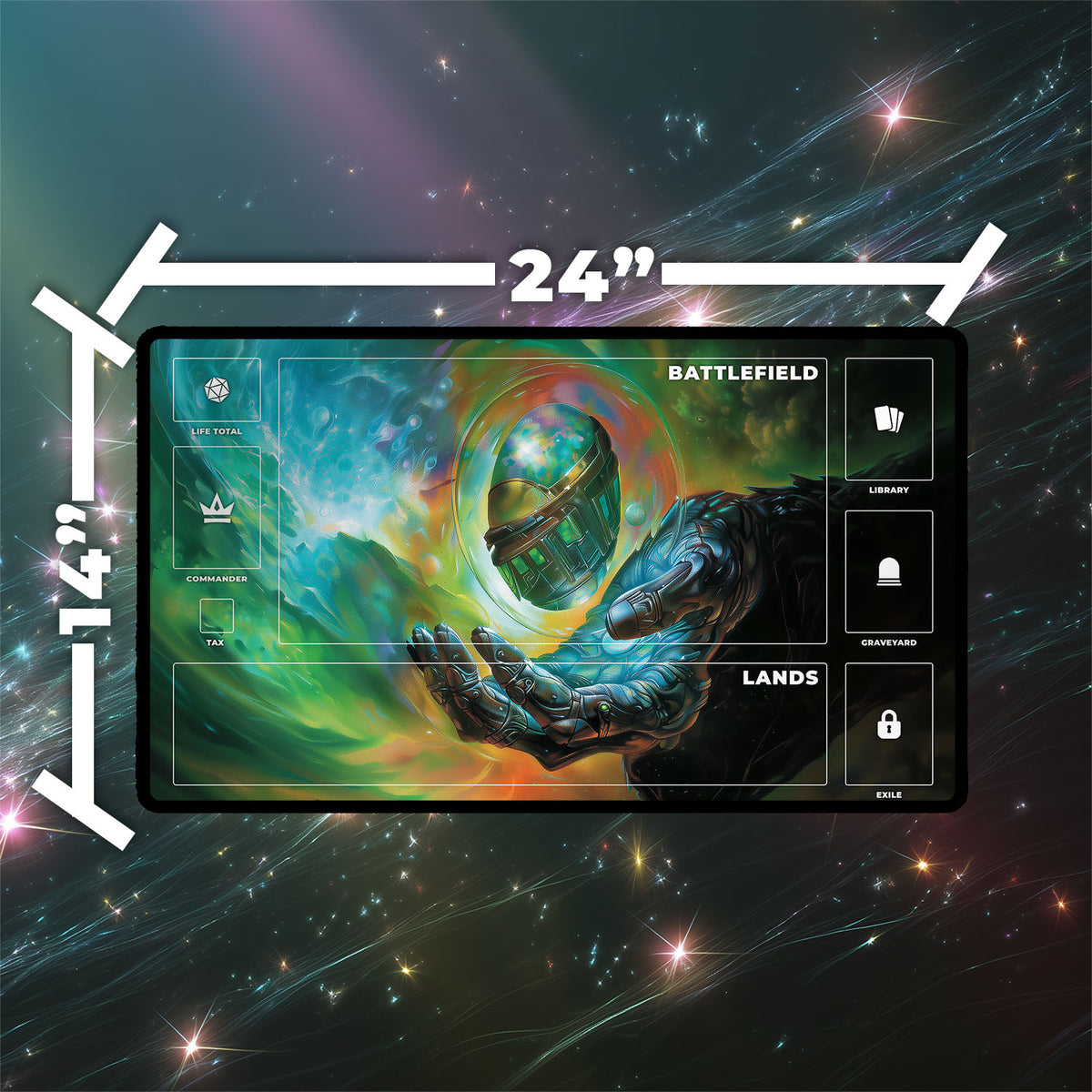 Iridescent Gemstone Playmat | Radiant Fantasy Mat