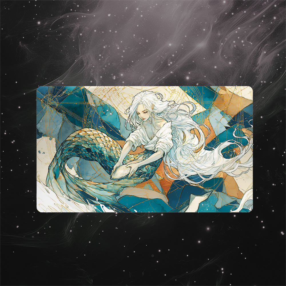 Watercolor Mermaid Playmat | Mystic Borderless Fantasy Mat