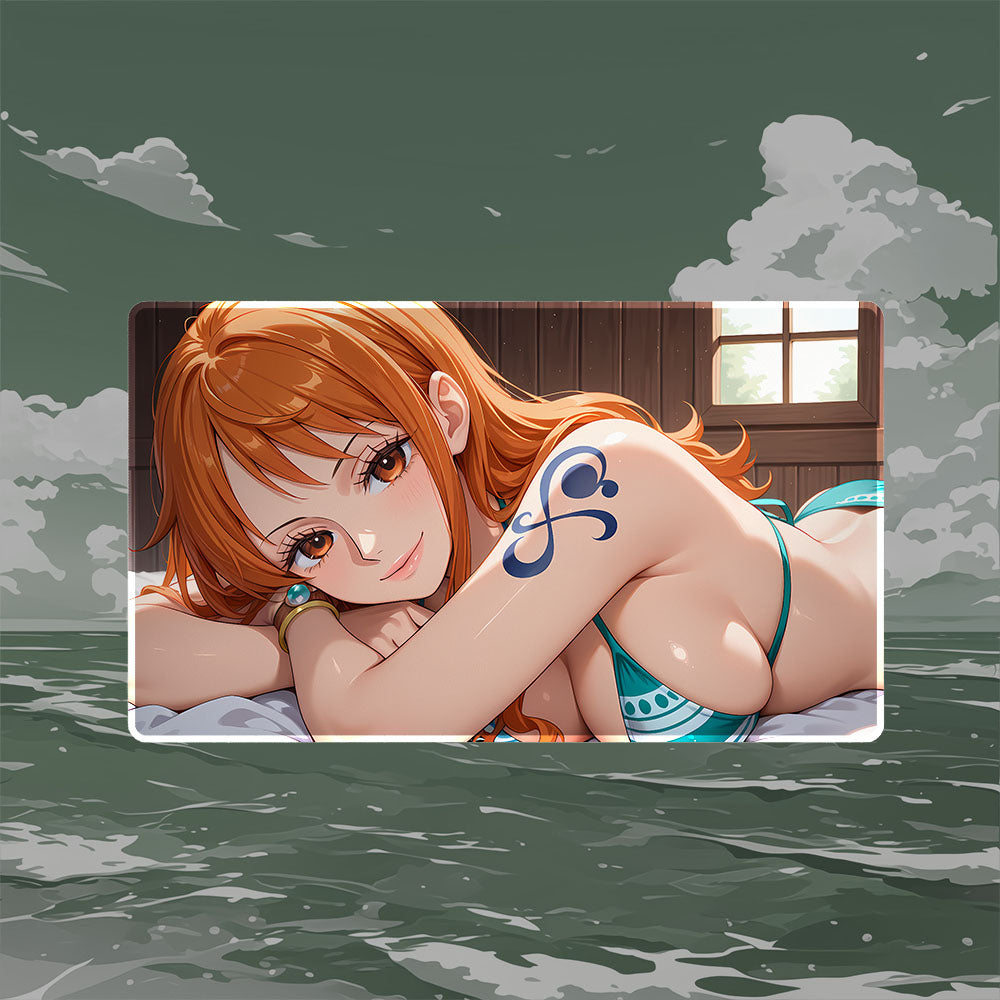 Nami Playmat (Borderless) | Green Bikini | One Piece Playmat