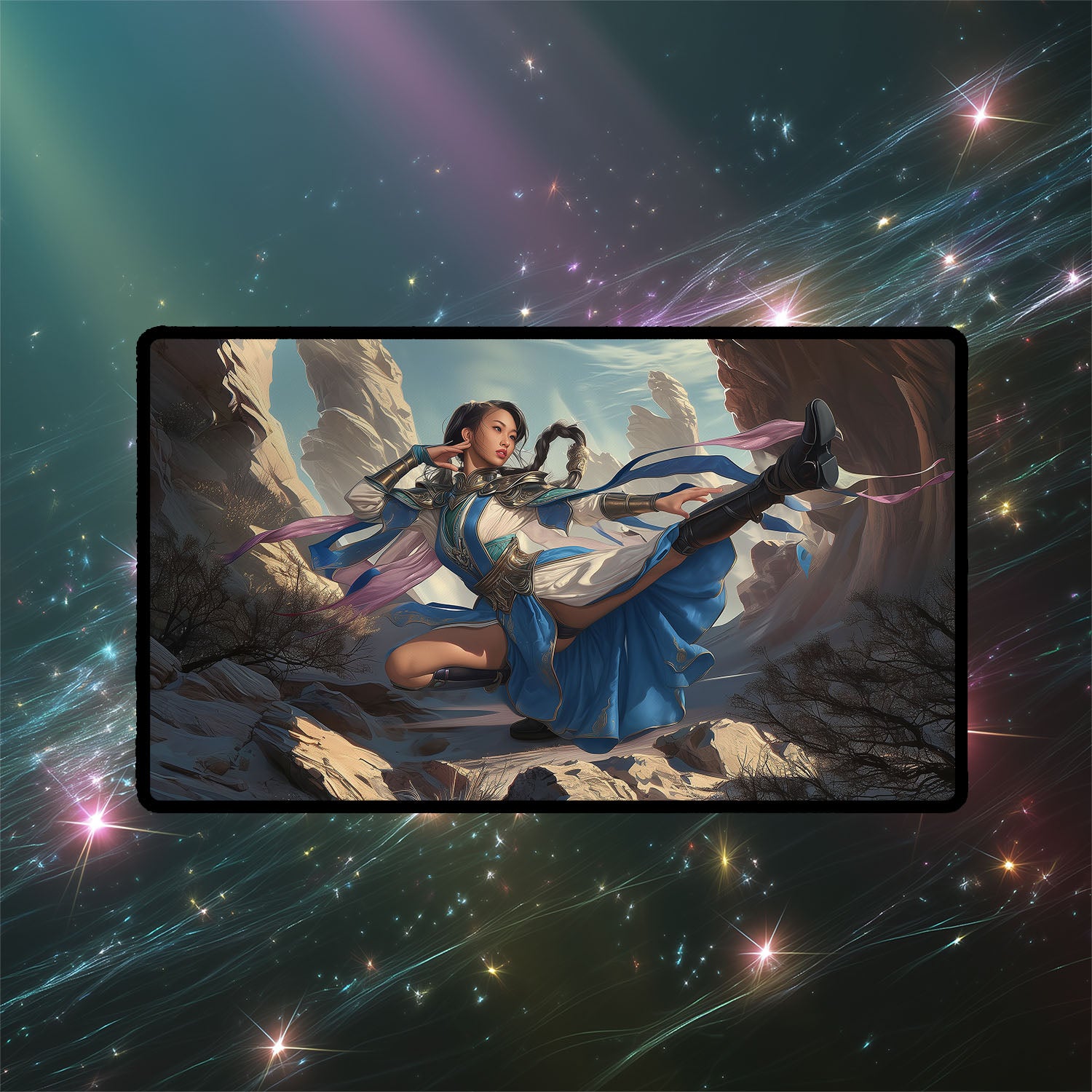 Narset, Enlightened Master Playmat | Magic the Gathering Playmat | Iconic Planeswalker Playmat with Zones Option | 24x14 | 32x16 Sizes