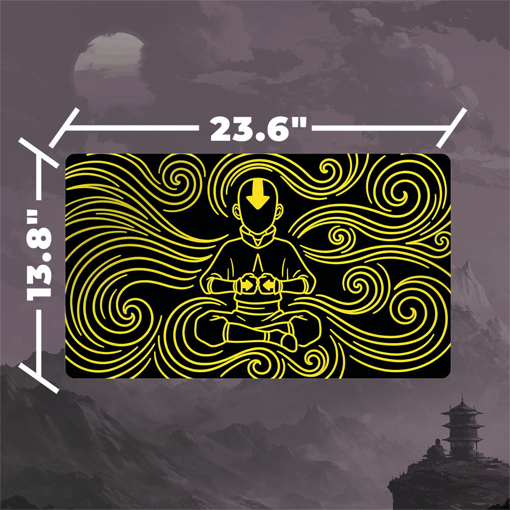 Neon Aang Playmat (Borderless) | Magic the Gathering Playmat