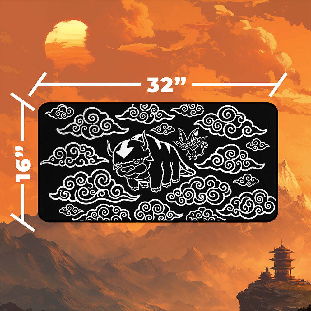 Sky Bison Ink Line Art Playmat | Cloud TCG Mat