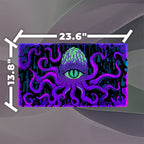 Cosmic Cthulhu Eye Playmat (Borderless) | Neon Tentacle Mat