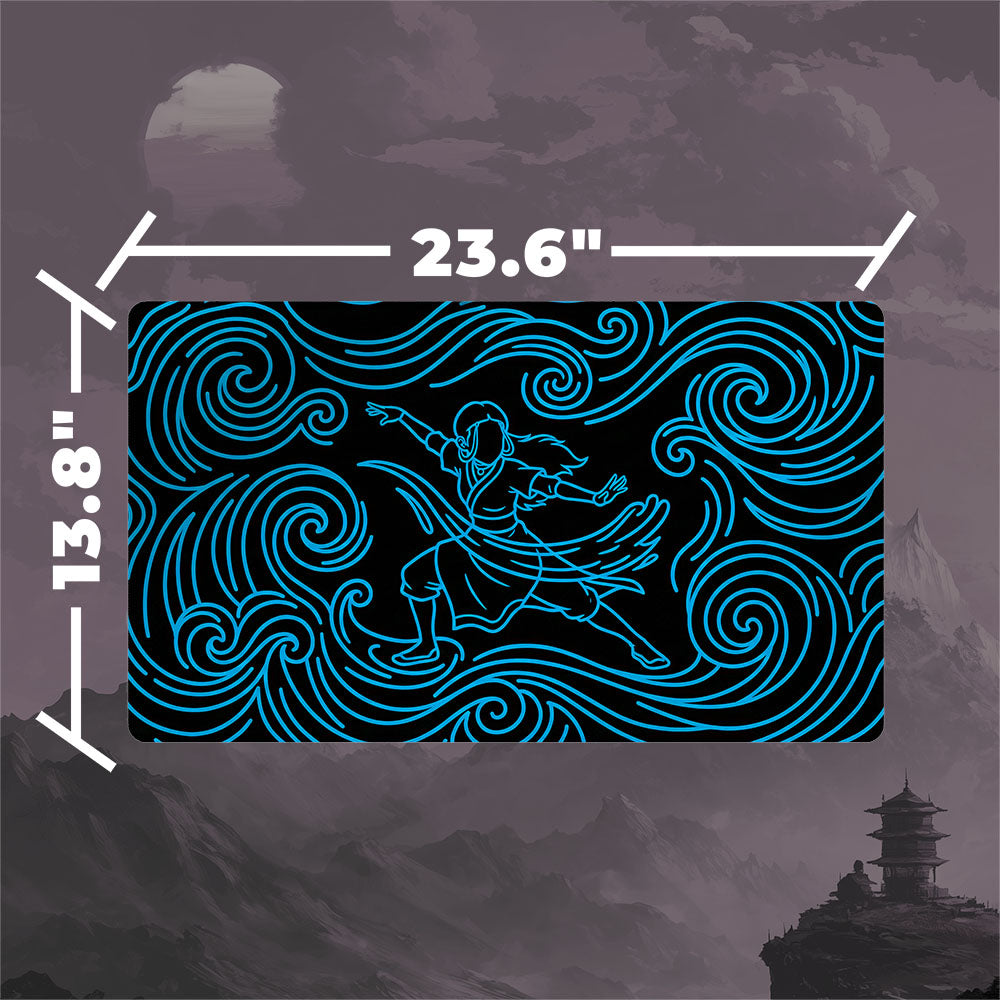 Neon Katara Playmat (Borderless) | Magic the Gathering Playmat