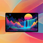 Neon Waterfall Dreamscape Playmat | Surreal Fantasy Mat
