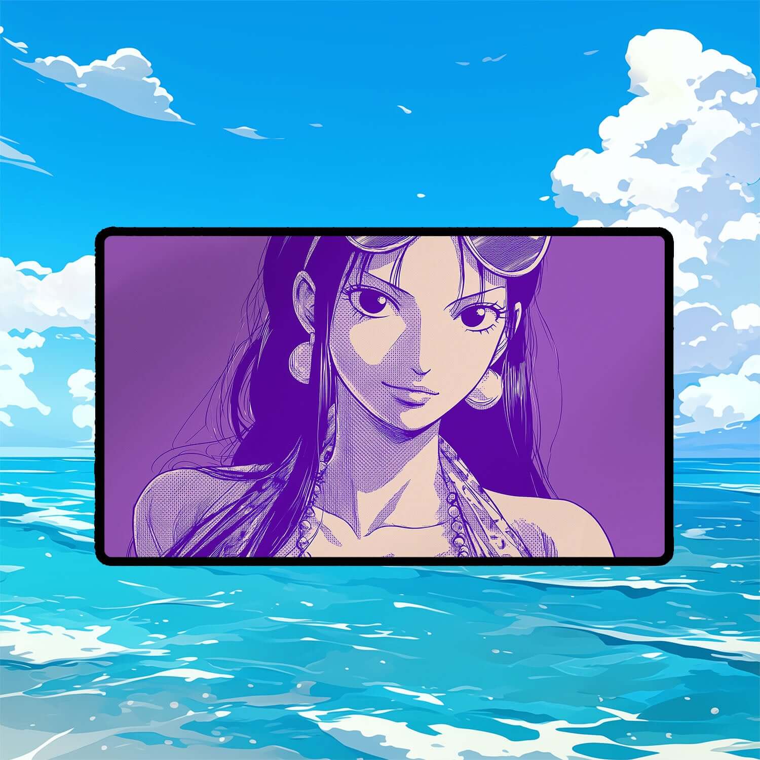 Nico Robin Playmat | One Piece Playmat | Straw Hat Crew Playmat with Zones Option | 24x14 | 22x12 | 32x16 Sizes
