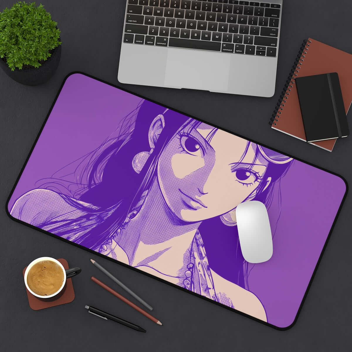 Nico Robin Playmat | One Piece Playmat | Straw Hat Crew Playmat with Zones Option | 24x14 | 22x12 | 32x16 Sizes