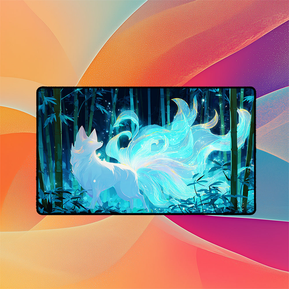 Nine-Tailed Fox Spirit Playmat | Japanese Kitsune Art Mat