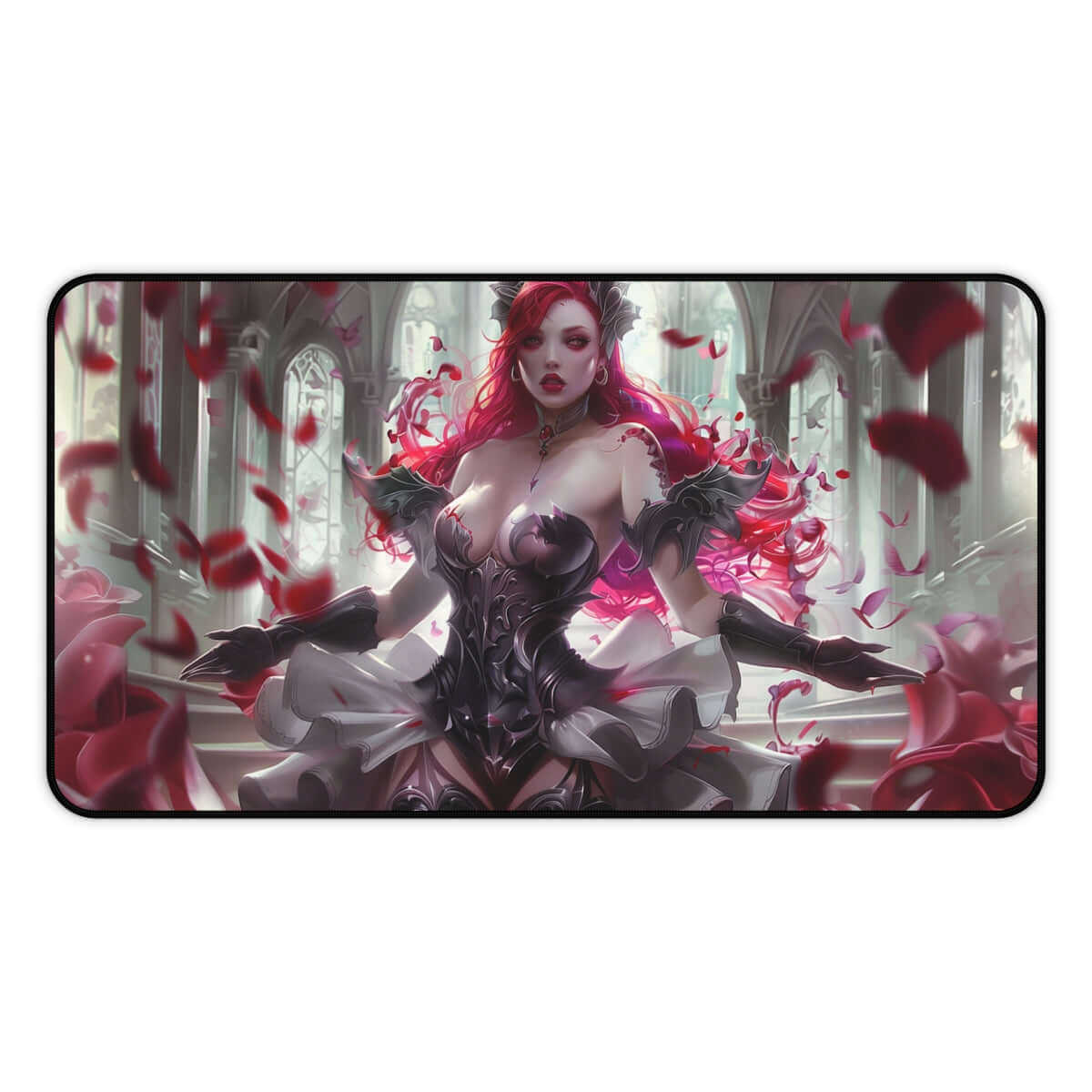 Olivia, Crimson Bride Playmat | Magic the Gathering Playmat | Vampire Bride Playmat Mat with Zones Option | 24x14 | 22x12 | 32x16 Sizes