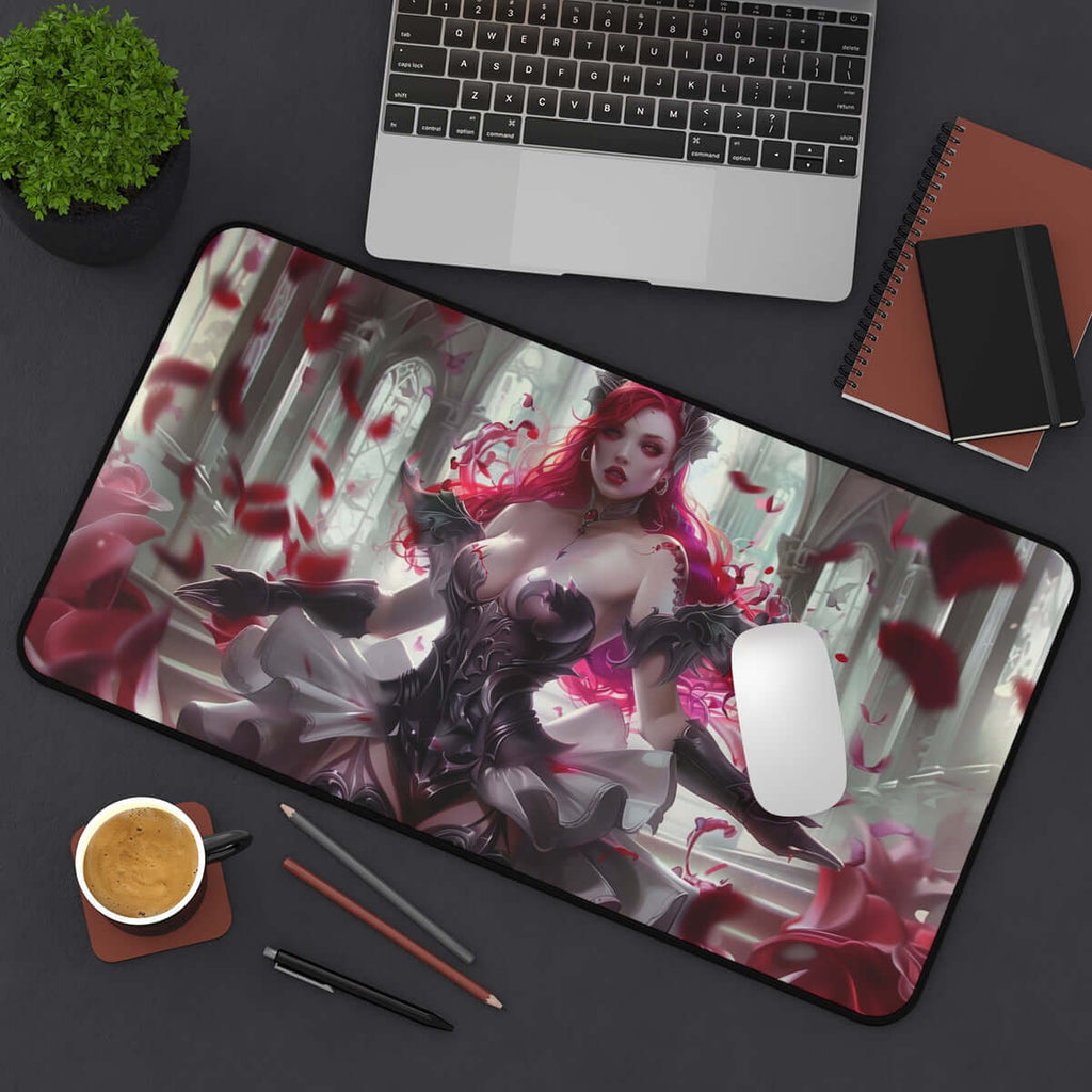 Olivia, Crimson Bride Playmat | Magic the Gathering Playmat | Vampire Bride Playmat Mat with Zones Option | 24x14 | 22x12 | 32x16 Sizes