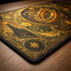 Art Nouveau Golden Ring Playmat | Elegant Line Art TCG Mat