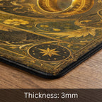 Art Nouveau Golden Ring Playmat | Elegant Line Art TCG Mat