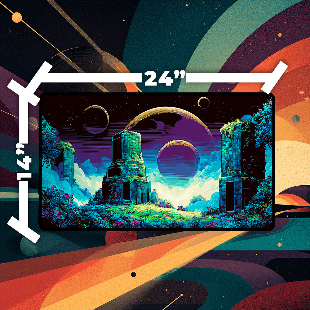 Overgrown Tomb Playmat | Magic the Gathering Playmat | Stellar Sights Playmat with Zones Option | 24x14 | 32x16
