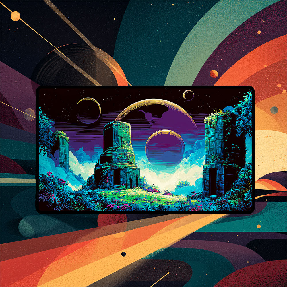 Overgrown Tomb Playmat | Magic the Gathering Playmat | Stellar Sights Playmat with Zones Option | 24x14 | 32x16