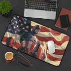 Patriotic Superhero Playmat | American Flag Comic Art