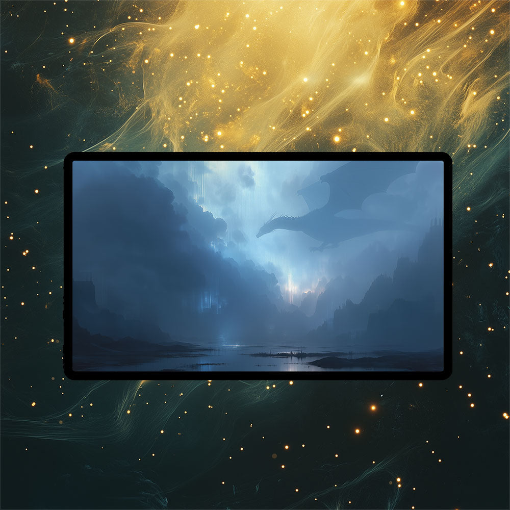 Polluted Delta Playmat | Magic the Gathering Playmat | Dragon Fetch Land MTG Playmat with Zones Option | 24x14 | 32x16