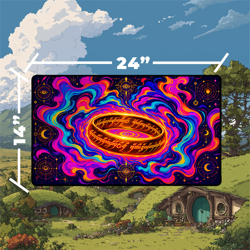 Psychedelic Portal Ring Playmat | Trippy Mystic TCG Mat