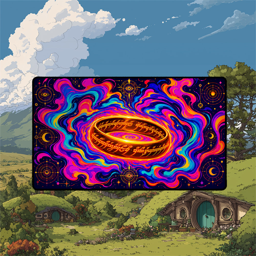 Psychedelic Portal Ring Playmat | Trippy Mystic TCG Mat